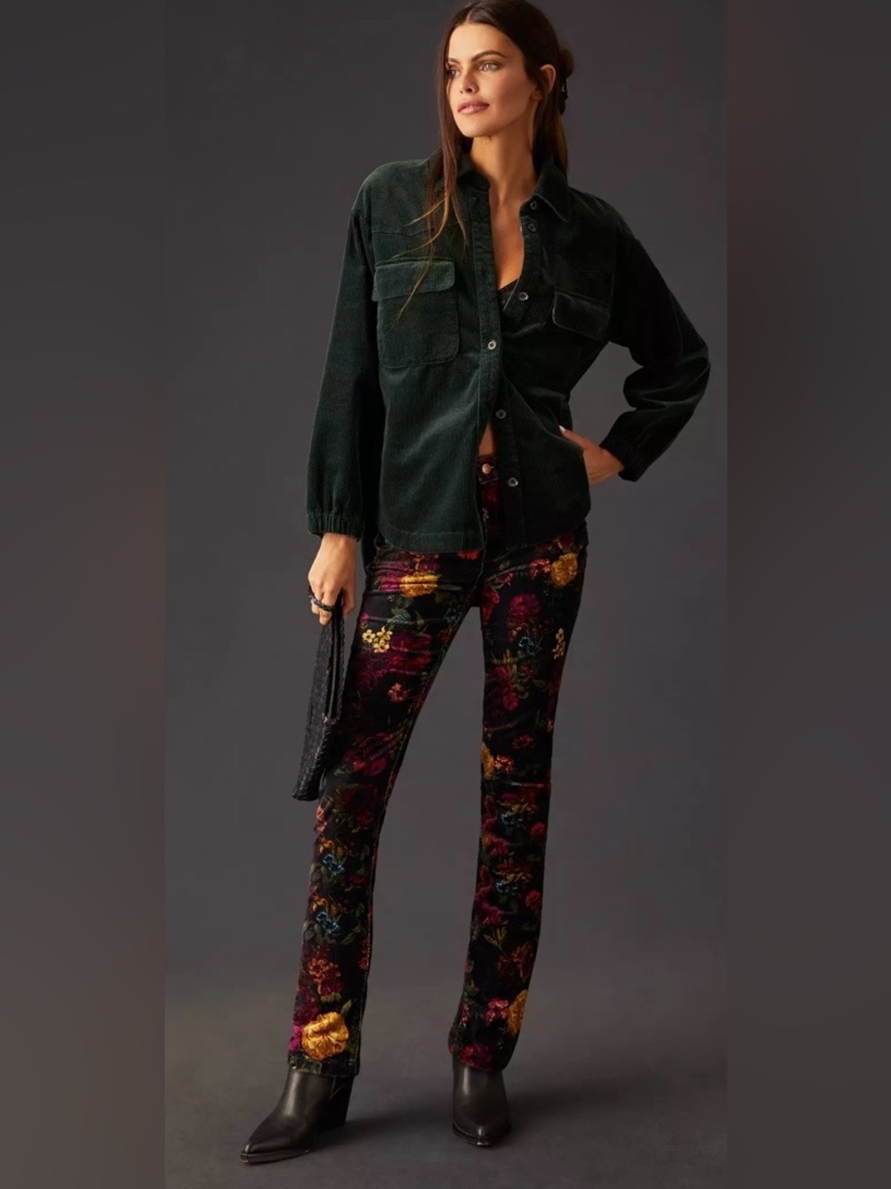 Pilcro Size 31 Mid-Rise Velvet Skinny Jeans